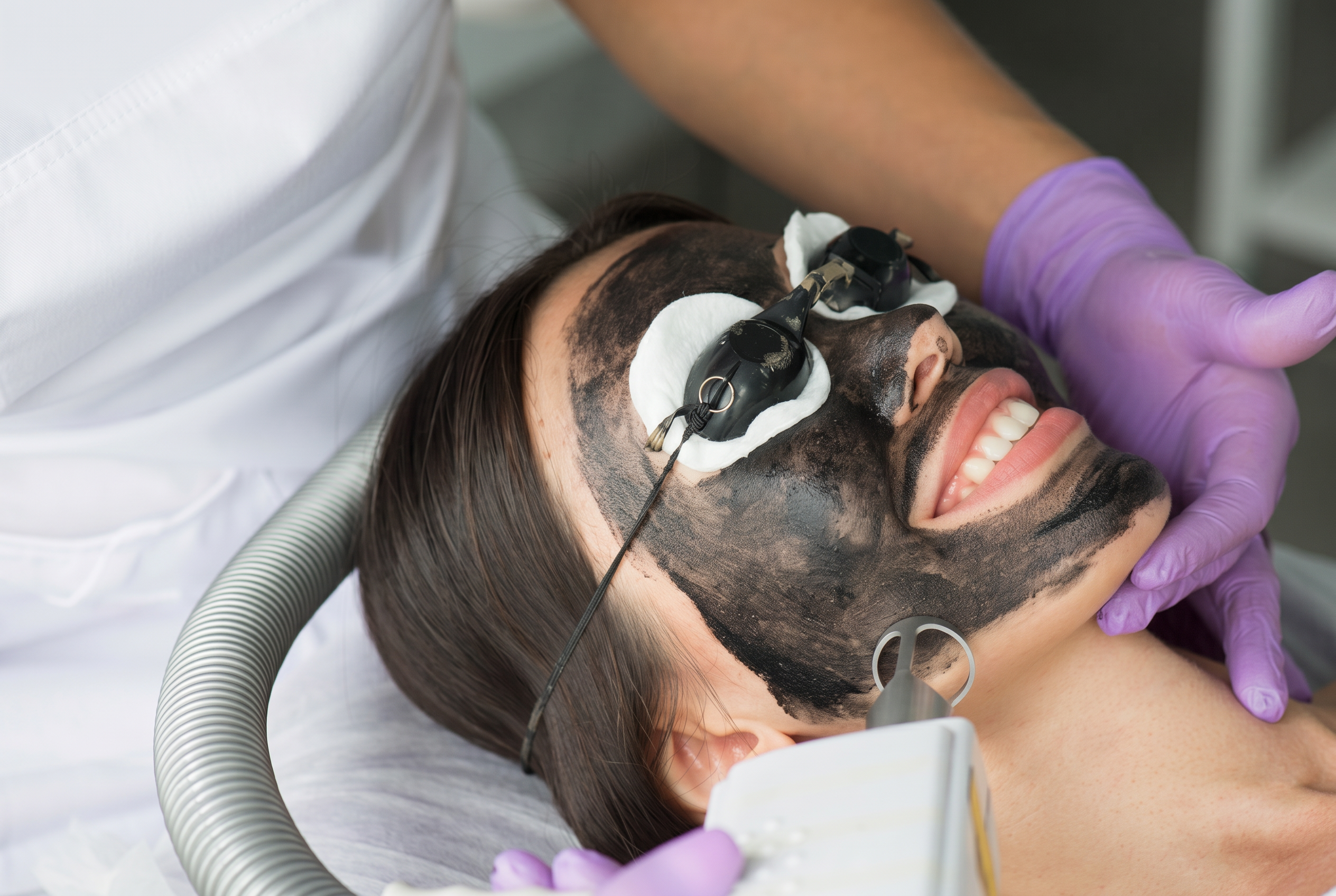 A facial treatment pictured on SmileRite's dermatology page
